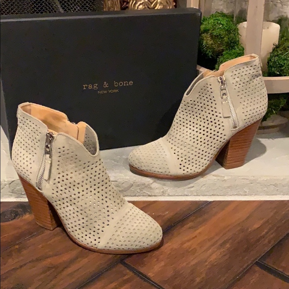 NIB Rag & Bone Margot Boot - Cemento Suede - Sz 6 - Picture 1 of 8